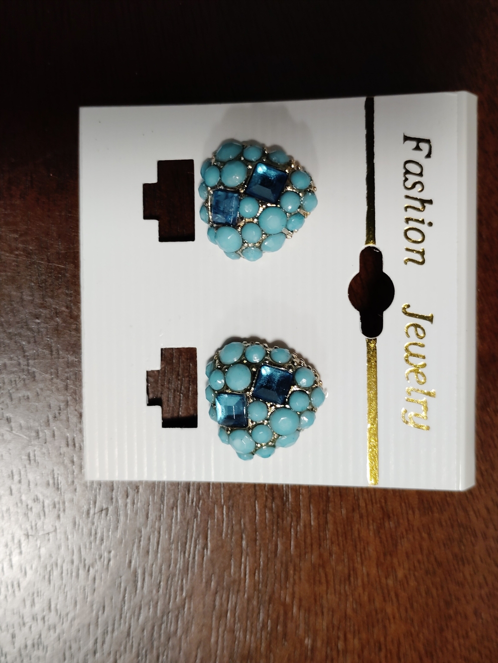 Fashion Jewelry Turquoise and Blue Cluster Stud Earrings
